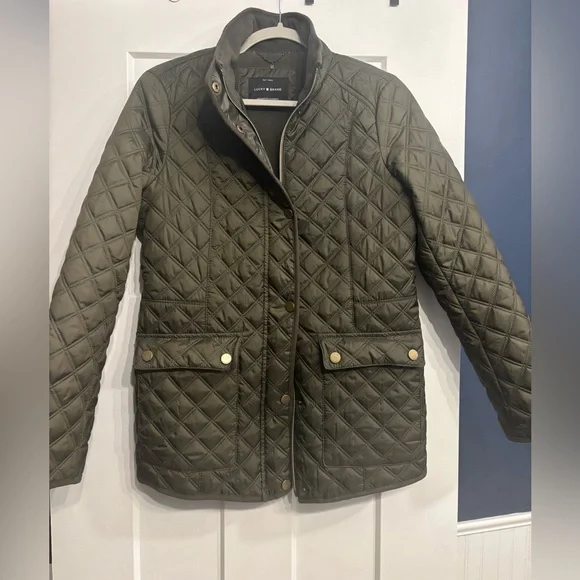 Lucky brand 🍀quilted army green jacket | lucky brand button up jacket - Picture 6 of 6